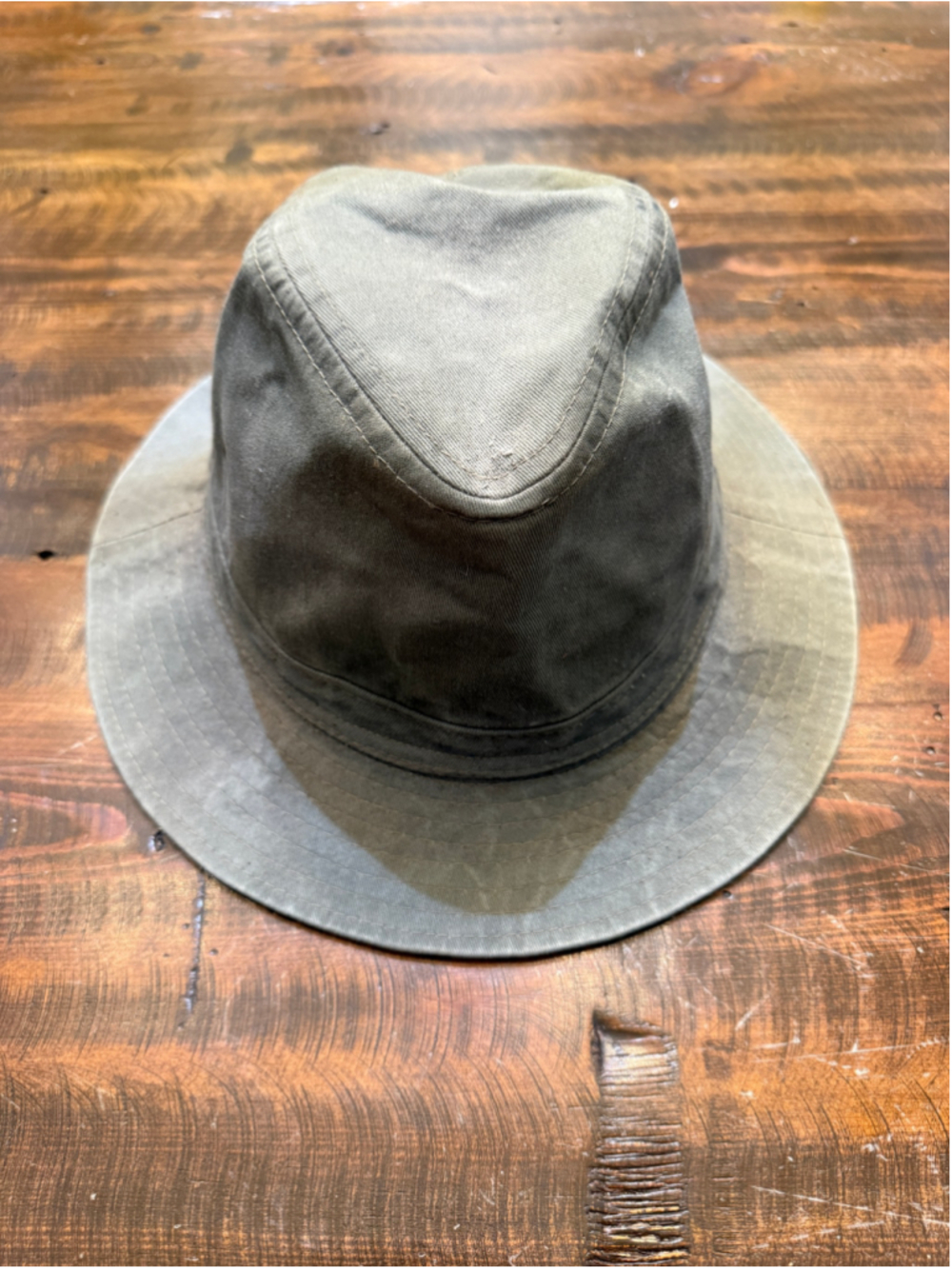 Men's Stetson Olive Green Cotton Canvas Bucket Hat